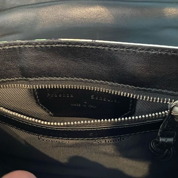 Proenza Schouler PS1 Tropical Print Nylon Pouch Crossbody Bag Ecru Multi Flawed - Picture 13 of 16